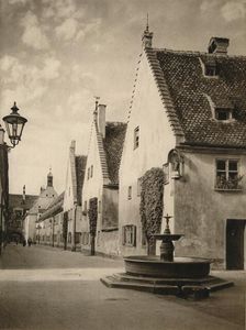 Augsburg. The Fuggerei, the first settlement houses in Germany, founded by Fugger in 1519 1931. Artist: Kurt Hielscher