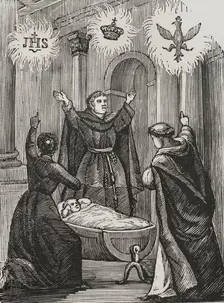 Auguries and predictions on the birth of Ferdinand, Prince of Asturias, 1784, (1851). Creator: Unknown