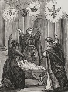 Auguries and predictions on the birth of Ferdinand, Prince of Asturias, 1784, (1851). Creator: Unknown