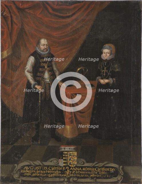 August, 1526-1586, Elector of Saxony, Anna, 1532-1585, Princess of Denmark, Electoress of Saxony. Creator: Anon.
