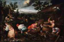 August (from the series The Seasons'), late 16th or early 17th century. Artist: Leandro Bassano