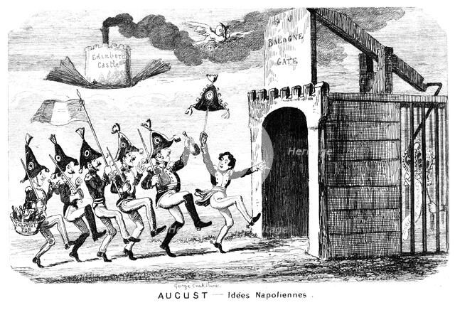 'August - Idees Napoliennes', 19th century.Artist: George Cruikshank
