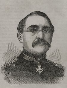 August Karl von Goeben (1816-1880), Prussian general, 1870. Creator: Unknown