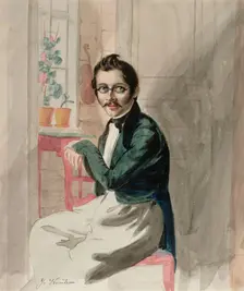 August Pettersson (1818-1853), drawing teacher from Kuopio, 1830-1899. Creator: Johan Knutson