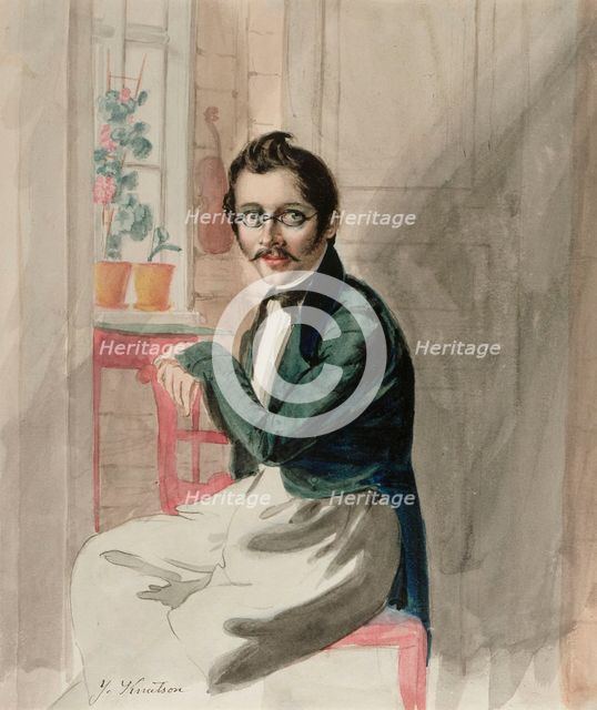 August Pettersson (1818-1853), drawing teacher from Kuopio, 1830-1899. Creator: Johan Knutson.