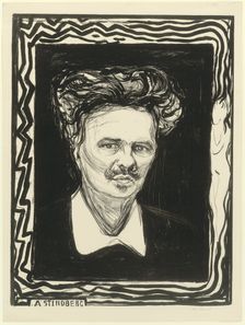 August Strindberg, 1896. Creator: Edvard Munch