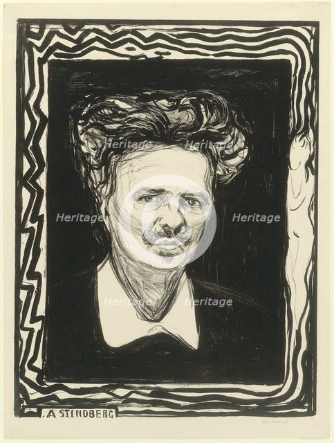 August Strindberg, 1896. Creator: Edvard Munch.