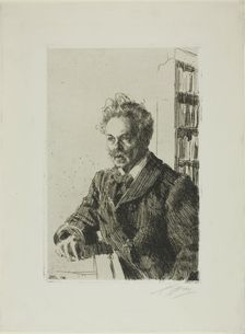 August Strindberg, 1910. Creator: Anders Leonard Zorn