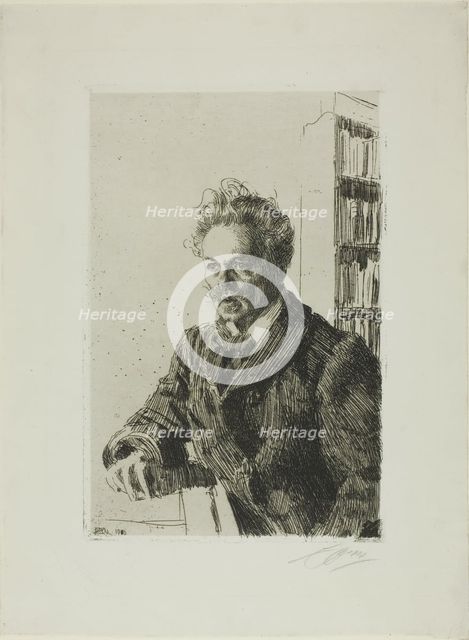 August Strindberg, 1910. Creator: Anders Leonard Zorn.