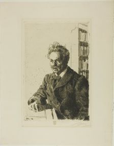 August Strindberg, 1910. Creator: Anders Leonard Zorn