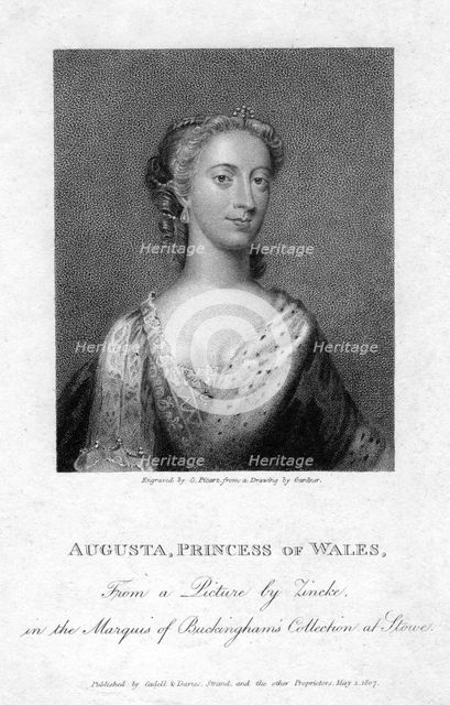 Augusta, Princess of Wales, (1807).Artist: Zincke