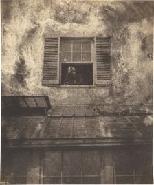 Auguste Vacquerie at a Window, Marine Terrace, c. 1853. Creators: Charles Hugo, Auguste Vacquerie