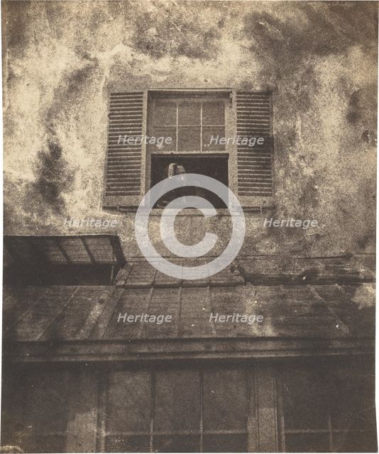Auguste Vacquerie at a Window, Marine Terrace, c. 1853. Creators: Charles Hugo, Auguste Vacquerie.