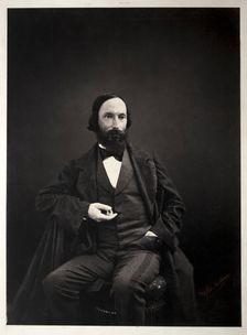 Auguste Vacquerie, c. 1860. Creator: Pierre Jean Delbarre (French, 1826-)