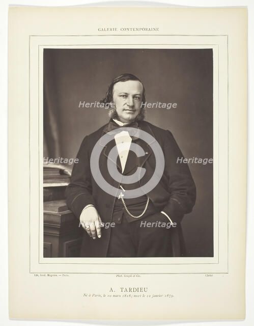 Auguste Ambroise Tardieu (French doctor and forensic scientist, 1818-1879), 1876/79. Creator: Goupil and Co.