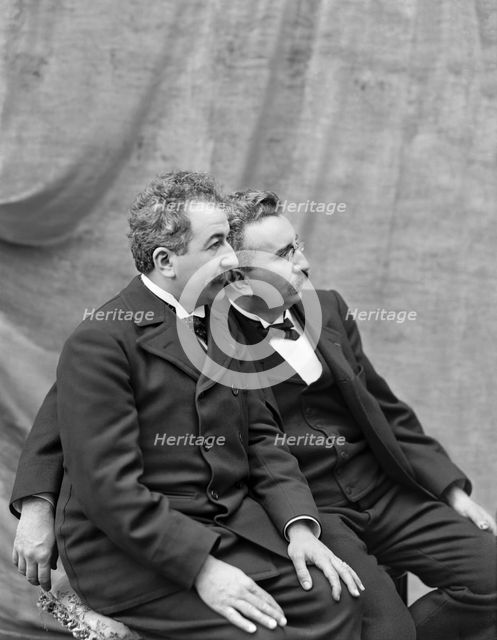 Auguste and Louis Lumière, 1895. Creator: Anonymous.