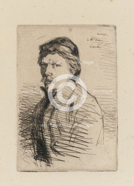 Auguste Delatre, 1858. Creator: James Abbott McNeill Whistler.
