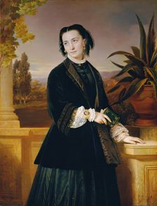 Auguste Engerth, the artist's wife, 1851. Creator: Eduard von Engerth