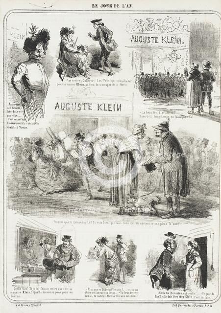 Auguste Klein -Le jour de l'an, 1867. Creator: Cham.