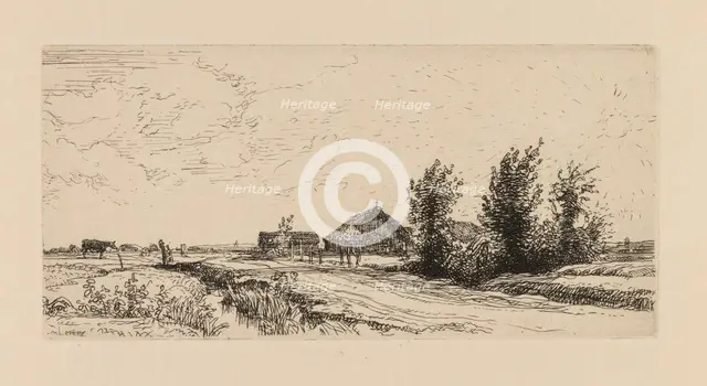 Auguste Lepère: Le petit gardeur de vaches. Creator: Auguste Louis Lepère (French, 1849-1918).