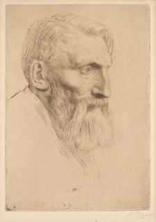 Auguste Rodin, 1881. Creator: Alphonse Legros (French, 1837-1911)