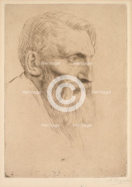Auguste Rodin, 1881. Creator: Alphonse Legros (French, 1837-1911).