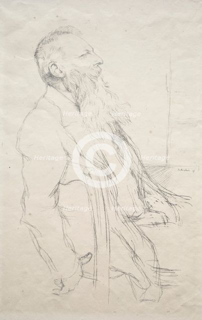 Auguste Rodin, 1897. Creator: William Rothenstein (British, 1872-1945).