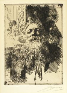 Auguste Rodin, 1906. Creator: Anders Leonard Zorn