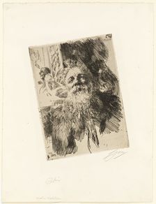 Auguste Rodin, 1906. Creator: Anders Leonard Zorn