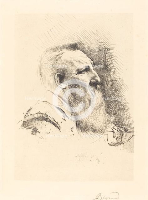 Auguste Rodin, 1900. Creator: Paul Albert Besnard.