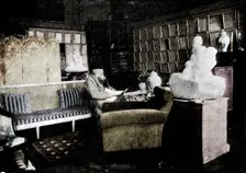 Auguste Rodin Among His Books At 77 Rue De Varenne c1900