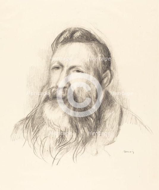 Auguste Rodin, c. 1910. Creator: Pierre-Auguste Renoir.