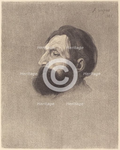 Auguste Rodin. Creator: Alphonse Legros.
