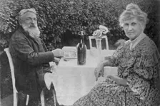 Auguste Rodin - Rodin and his Wife in their Garden at Meudon c1925