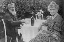 Auguste Rodin - Rodin and his Wife in their Garden at Meudon c1925