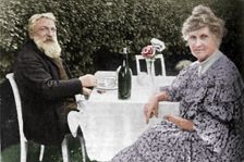 Auguste Rodin - Rodin and his Wife in their Garden at Meudon c1925
