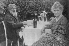 Auguste Rodin - Rodin and his Wife in their Garden at Meudon c1925