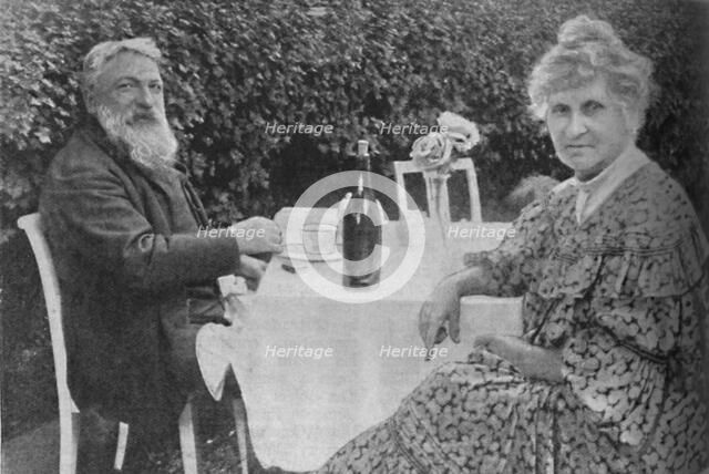 'Auguste Rodin - Rodin and his Wife in their Garden at Meudon', c1925. Artist: Unknown.