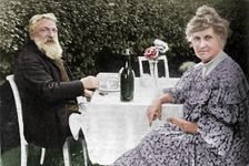 Auguste Rodin - Rodin and his Wife in their Garden at Meudon c1925