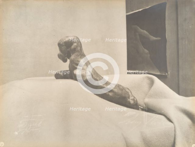 [Auguste Rodin's The Clenched Hand], before 1898. Creator: Eugène Druet.
