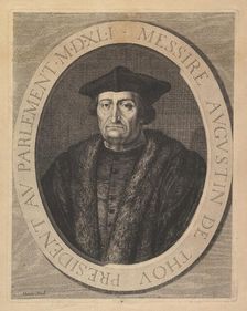Augustin de Thou, president au Parlement. Creator: Jean Morin
