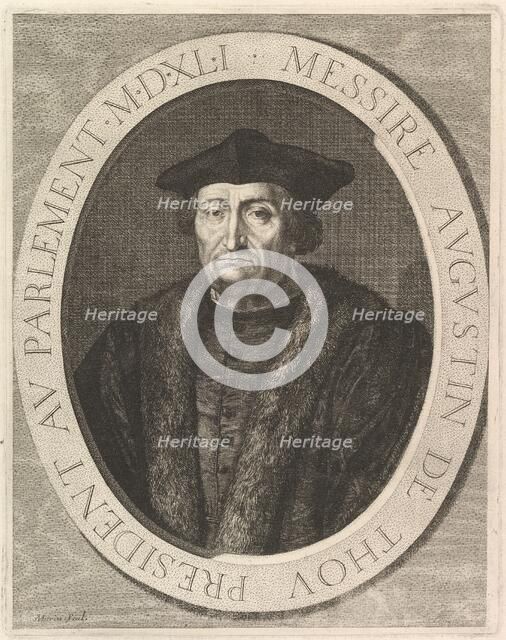 Augustin de Thou, president au Parlement. Creator: Jean Morin.