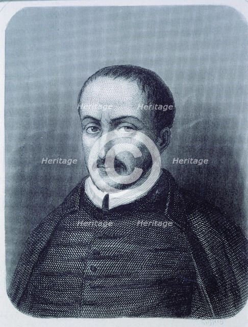 Augustin Moreto (1618-1669), Spanish writer and an Italian priest, 1870 engraving.