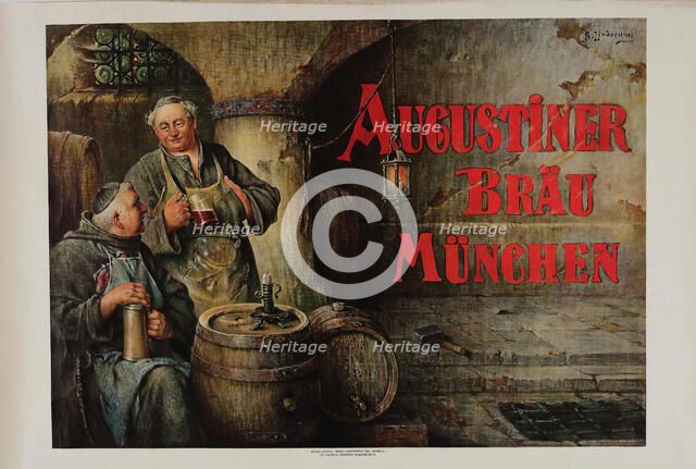 Augustiner Bräu München, 1920s. Creator: Linderum, Richard (1851-1926).