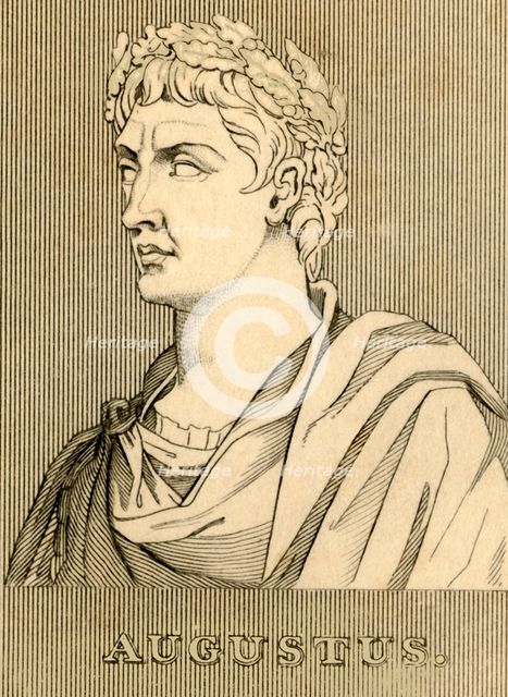 'Augustus', (63 BC- AD14), 1830. Creator: Unknown.
