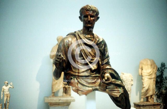 Augustus Caesar - Gaius Julius Caesar Octavianus (63 BC-14 AD), first Roman Emperor. Artist: Unknown