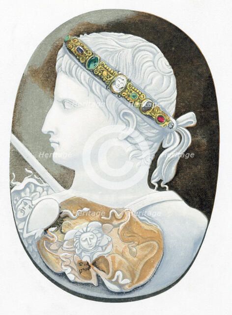 Augustus Caesar - Gaius Julius Caesar Octavianus (63 BC-14 AD), first Roman Emperor. Artist: Unknown