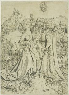 Augustus and the Sibyl, c. 1450. Creator: Master ES