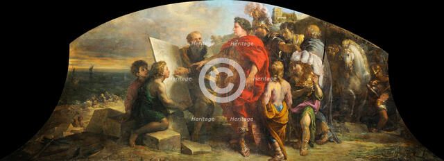 Augustus Building the Port of Miseno, 1673–1675. Artist: La Fosse, Charles, de (1636-1716)