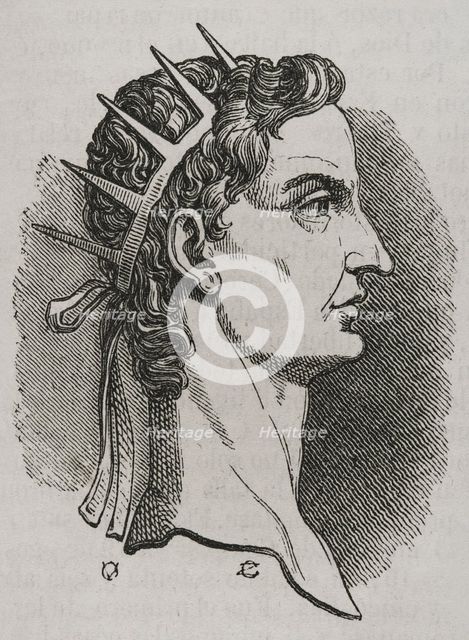 Augustus, first Roman Emperor, 1852.  Creator: Unknown.